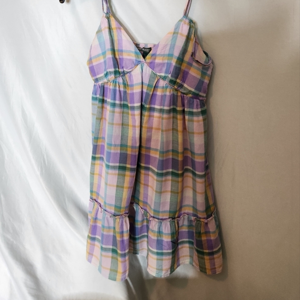 Wild Fable Pastel Plaid Breezy Sun Dress - Picture 3 of 12